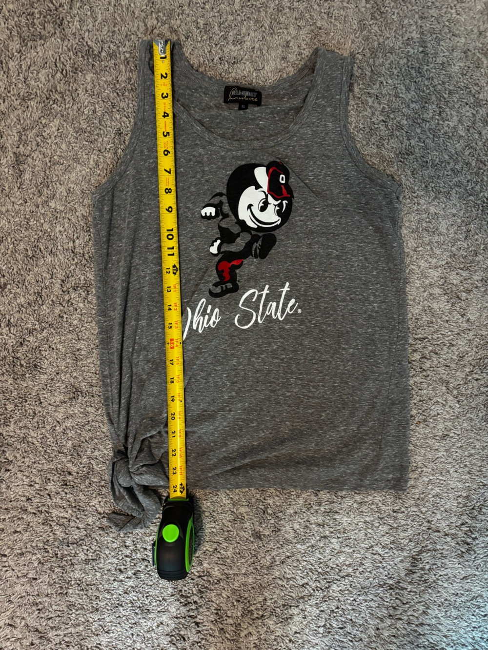 Game Day Couture Ohio State Gray Tank Top with Tie Detail Small - Picture 7 of 8